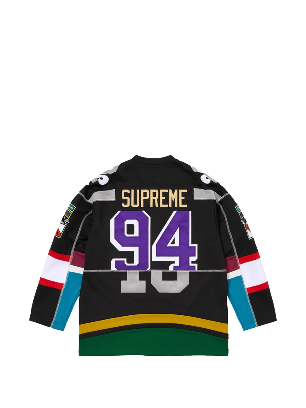 Supreme Paneled long-sleeve Hockey Jersey | Black | FARFETCH CA