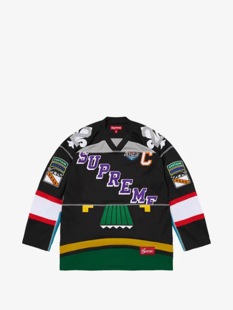 Supreme paneled long-sleeve hockey jersey