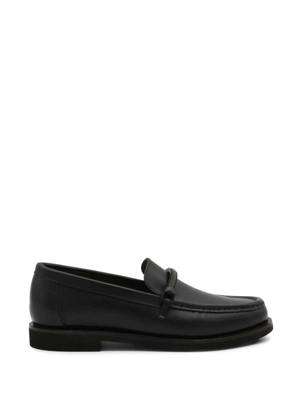 Brunello Cucinelli Monili leather loafers - Nero