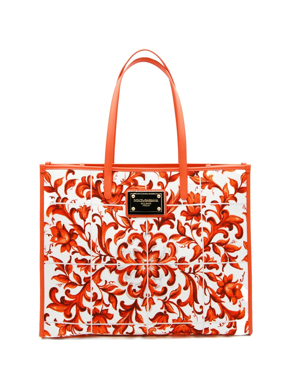 Dolce & Gabbana Maiolica-print tote bag - Orange