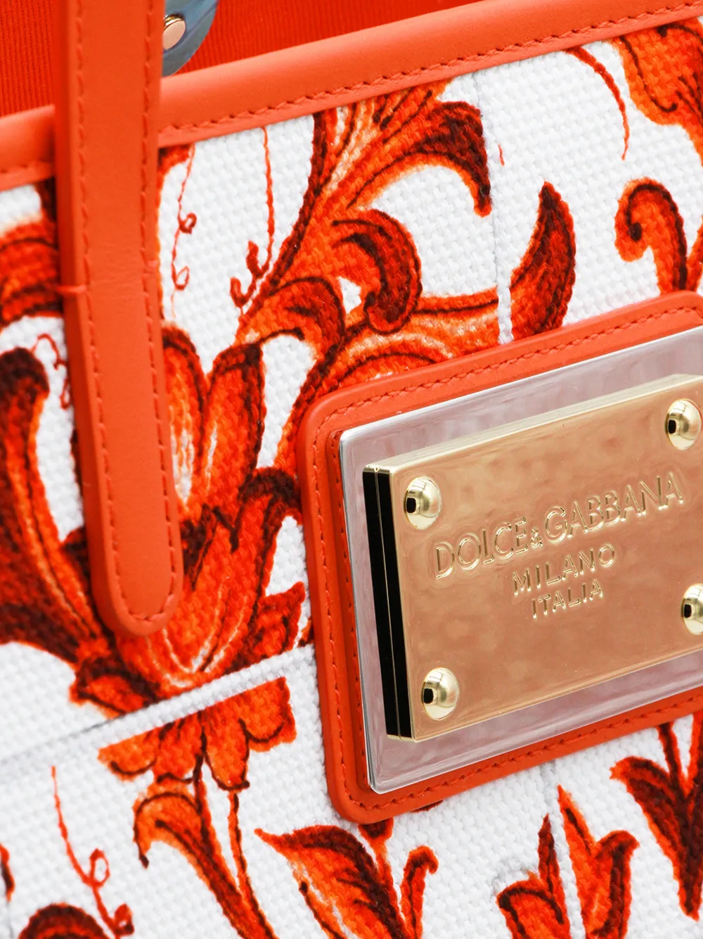 Dolce & Gabbana Maiolica shopper met print Oranje