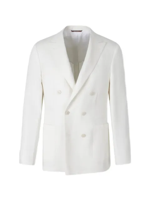 Canali double-breasted peak-lapel blazer