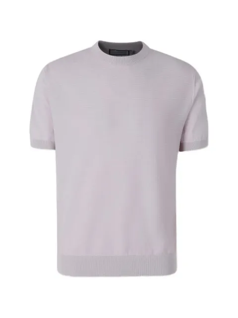 Canali ribbed-knit short-sleeve T-shirt