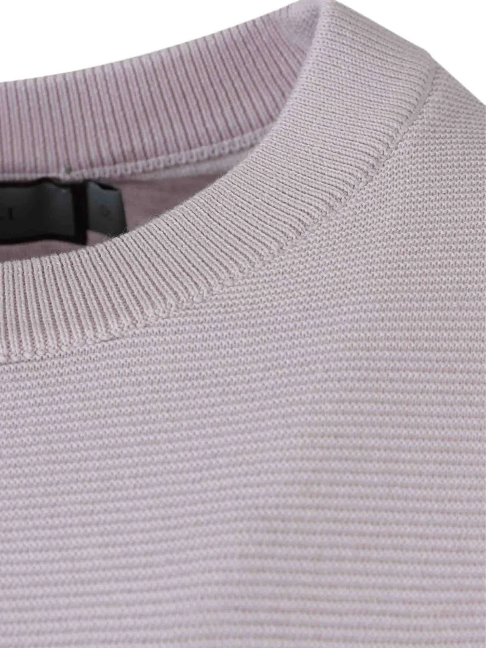 Canali Ribgebreid T-shirt Paars