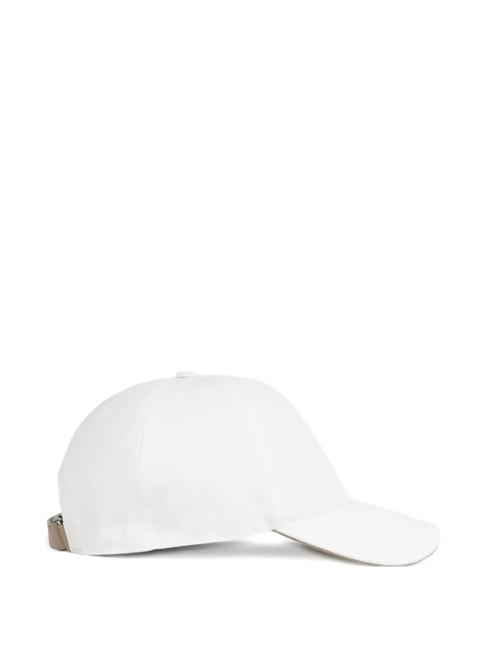 Canali Honkbalpet met geborduurd logo Wit