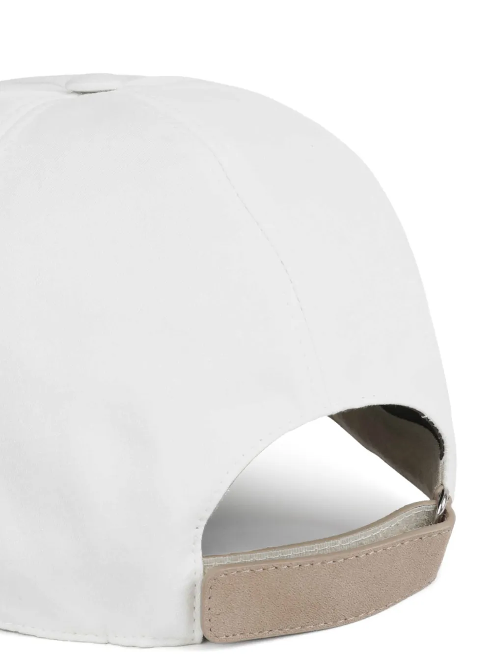 Canali Honkbalpet met geborduurd logo Wit