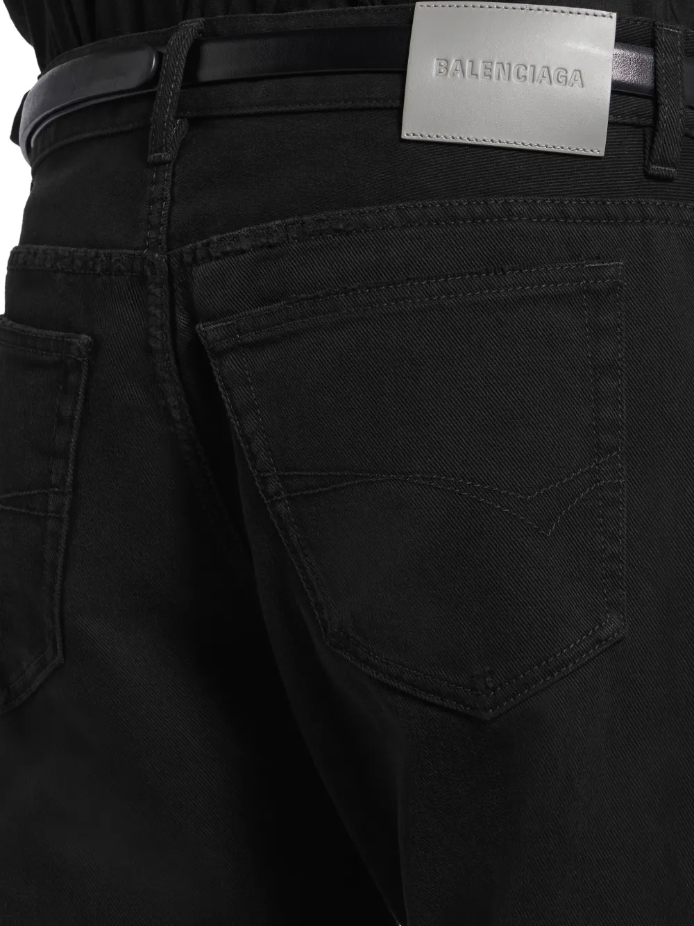 Balenciaga Ruimvallende jeans met wijde pijpen Zwart