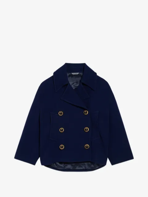 Balenciaga caban en laine à boutonnière croisée