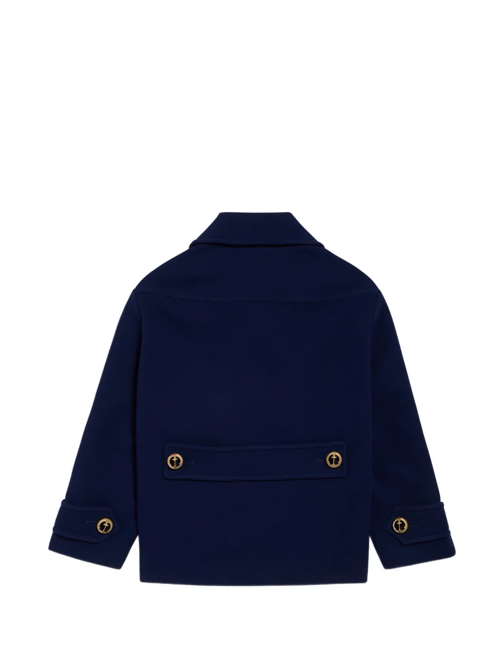 Balenciaga Wollen sailorjas met dubbele rij knopen Blauw
