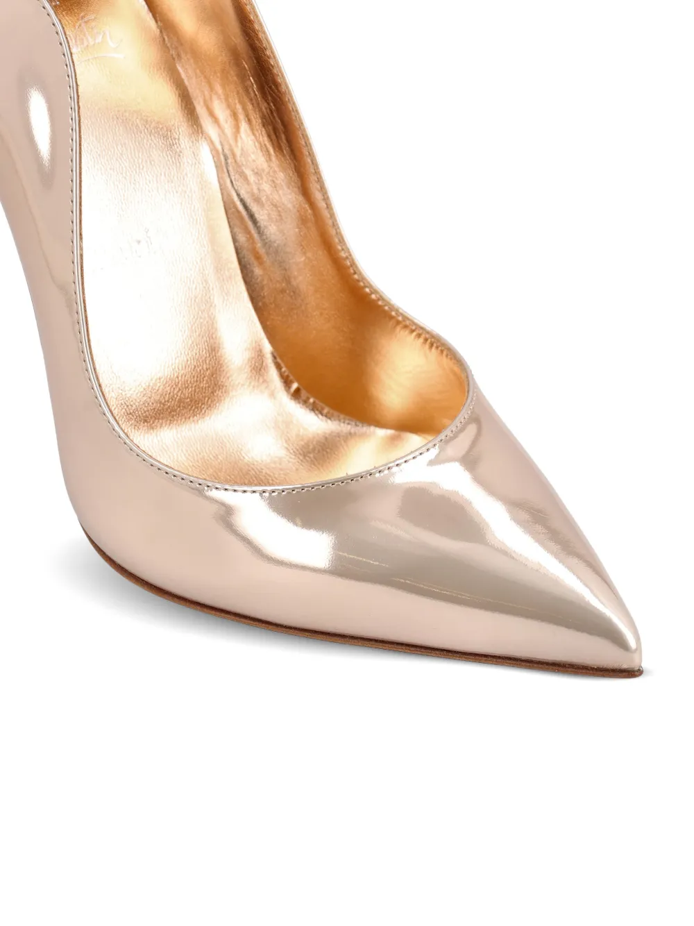 Christian Louboutin スカラップエッジ エナメルレザーパンプス