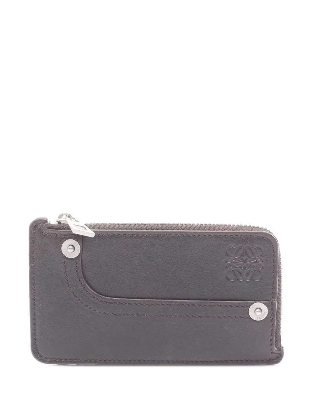 Loewe Pre-Owned 2010-2026 Leather Panta coin pouch - Brown