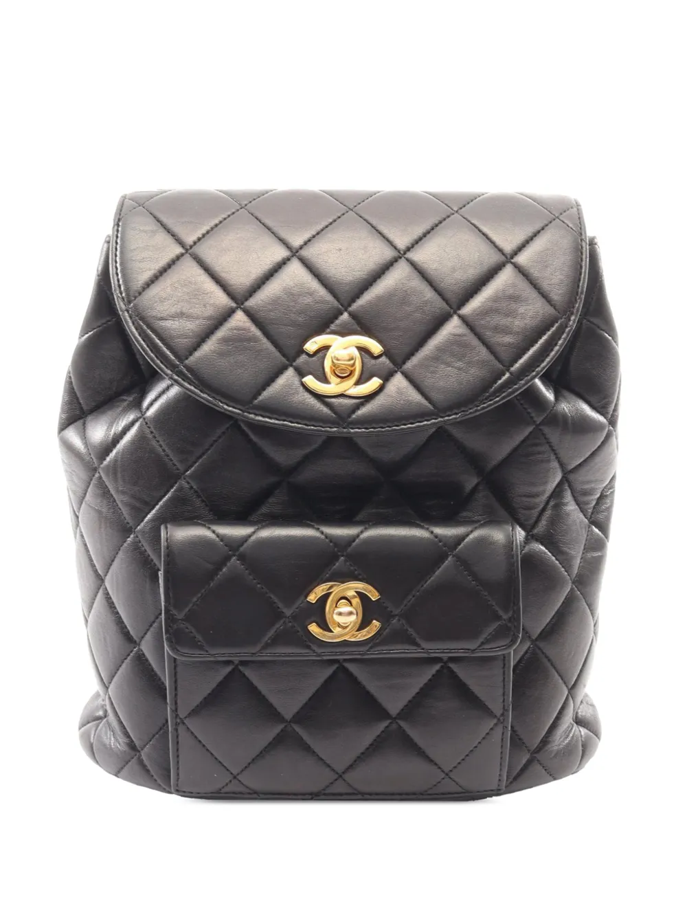 CHANEL Pre-Owned 1997-1999 CC Quilted Lambskin backpack - Black