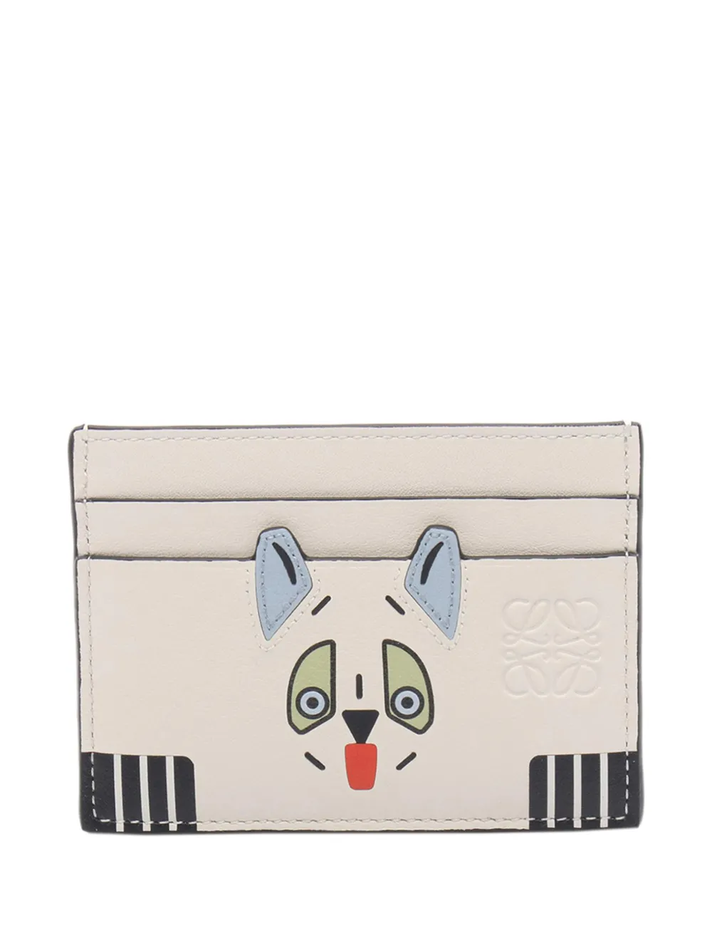 Loewe Pre-Owned Portacarte Futurist Cat in pelle 2010-2026 - Bianco