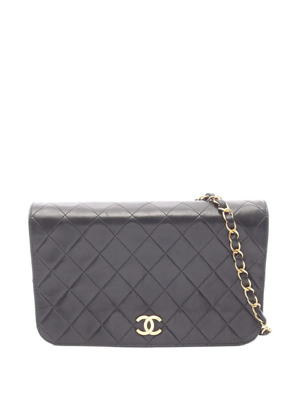 CHANEL Pre-Owned Borsa a tracolla CC in pelle di vitello trapuntata con battente 1996-1997 - Nero