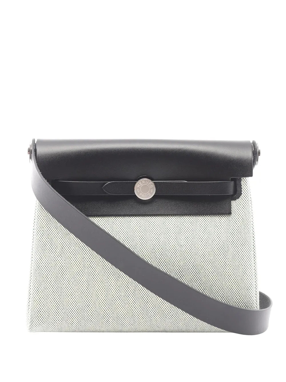 Hermès Pre-Owned 2025 Military Toile and Vache Hunter Herbag Zip 20 crossbody bag - Black