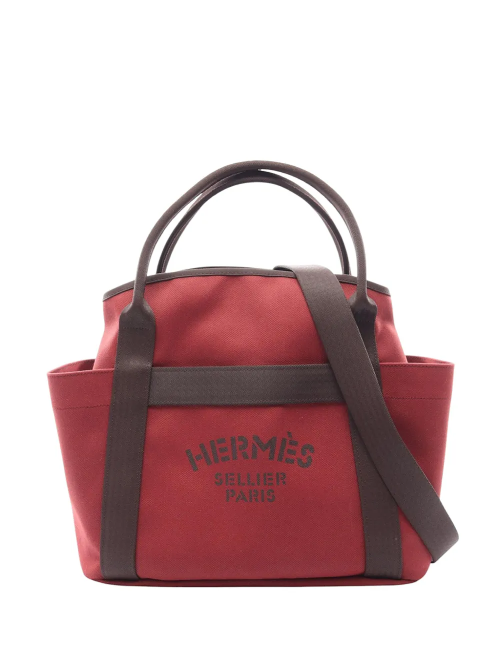 Hermès Pre-Owned Borsa tote Sac de Pansage in tela Toile 2023 - Rosso