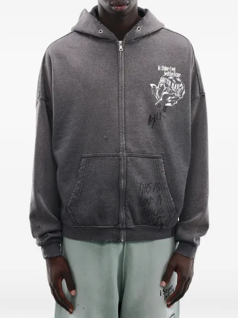 Paly Carrying The Message distressed hoodie