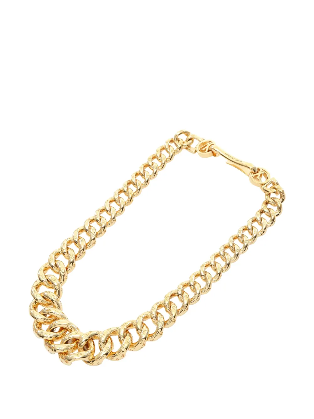 Louis Vuitton Pre-Owned Collana a catena Monogram Collier 2D placcata oro 2021