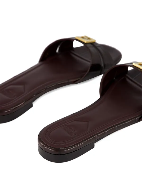 FENDI FFold Hagfish サンダル | ブラウン | FARFETCH JP