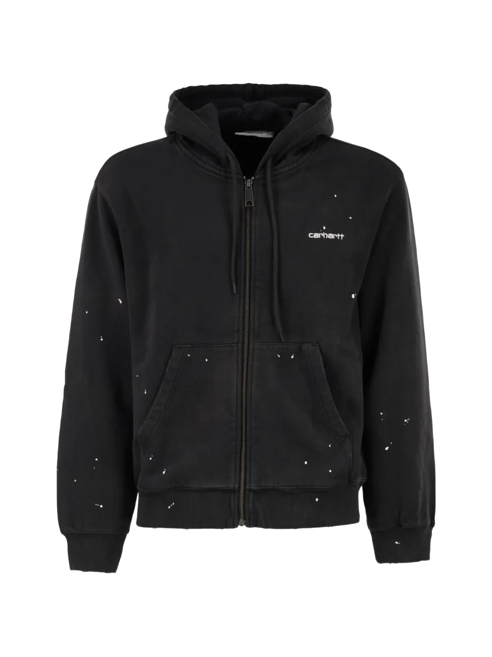 Carhartt WIP paint-effect zip-up hoodie - Schwarz