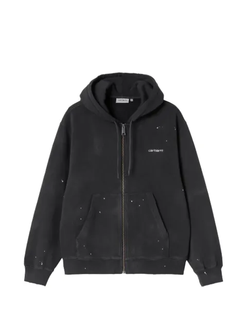 Carhartt WIP paint-splatter logo-embroidered hoodie