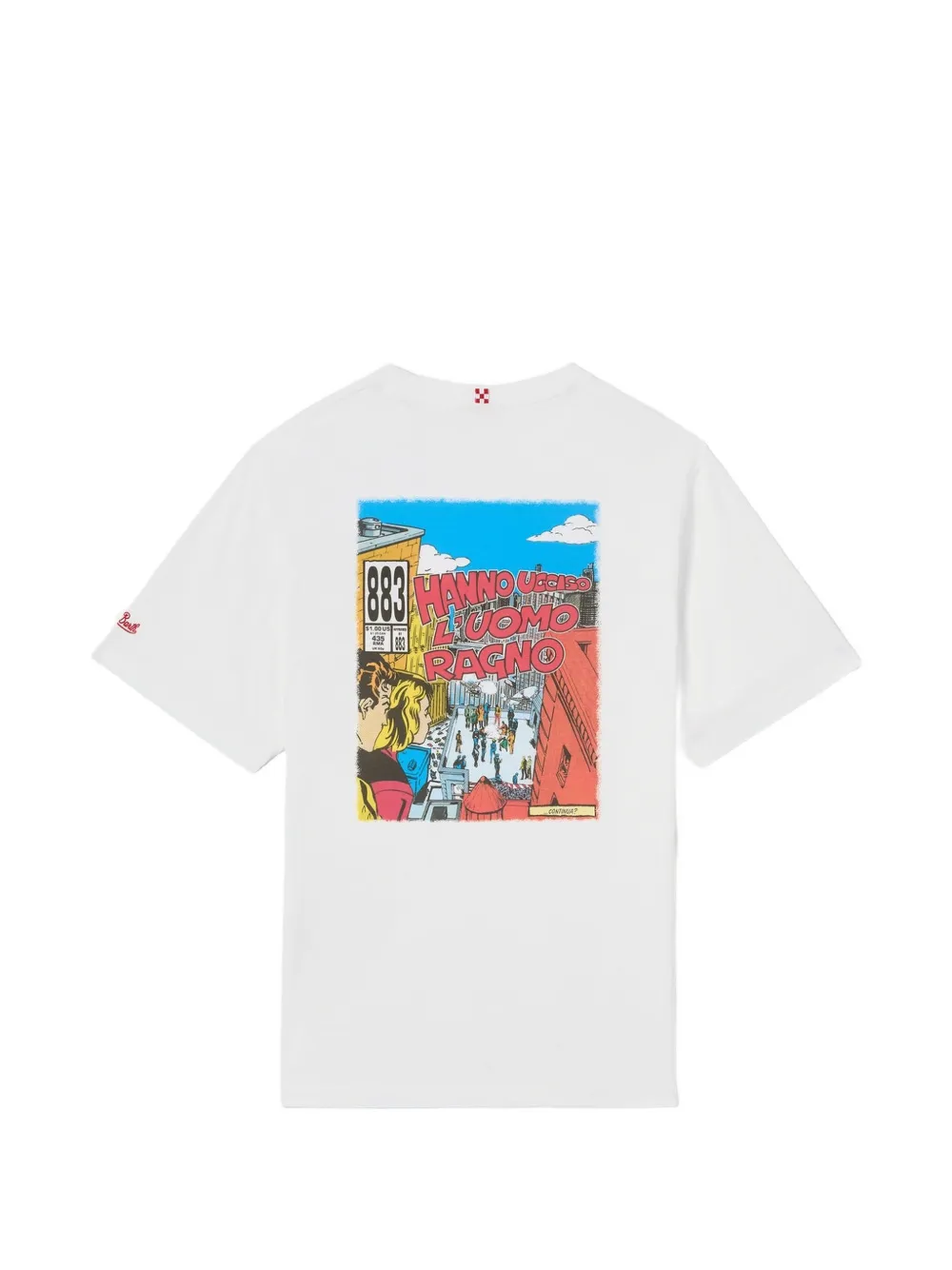MC2 Saint Barth Portland graphic-print embroidered T-shirt Wit