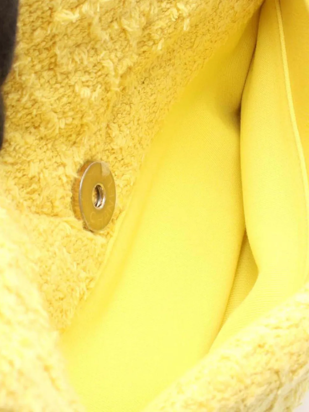 Chanel Pre-owned 2021-2026 Medium Tweed 19 Flap Satchel in Yellow, view 5