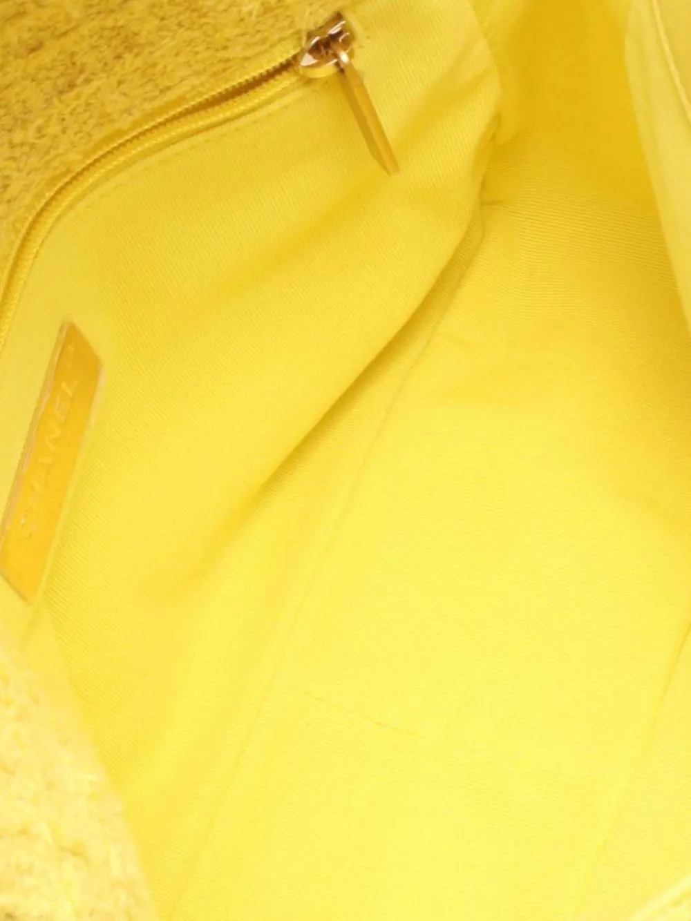 Chanel Pre-owned 2021-2026 Medium Tweed 19 Flap Satchel in Yellow, view 4
