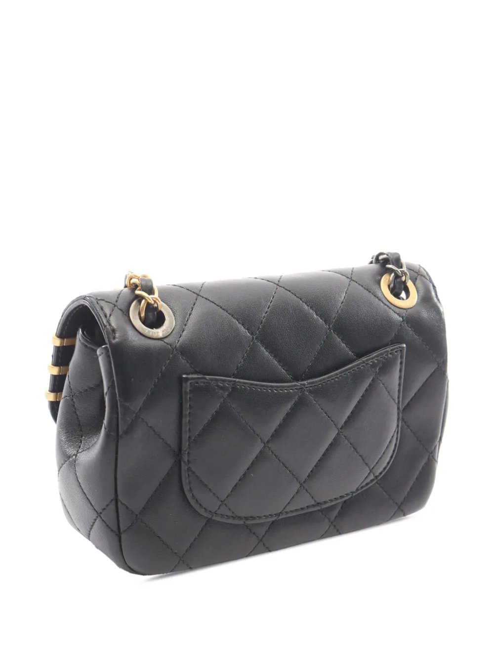  Chanel Pre-owned Mini Sac à Bandoulière Coco Clips Flap En Cuir D'agneau Matelassé (2021-2026) - Noir 
