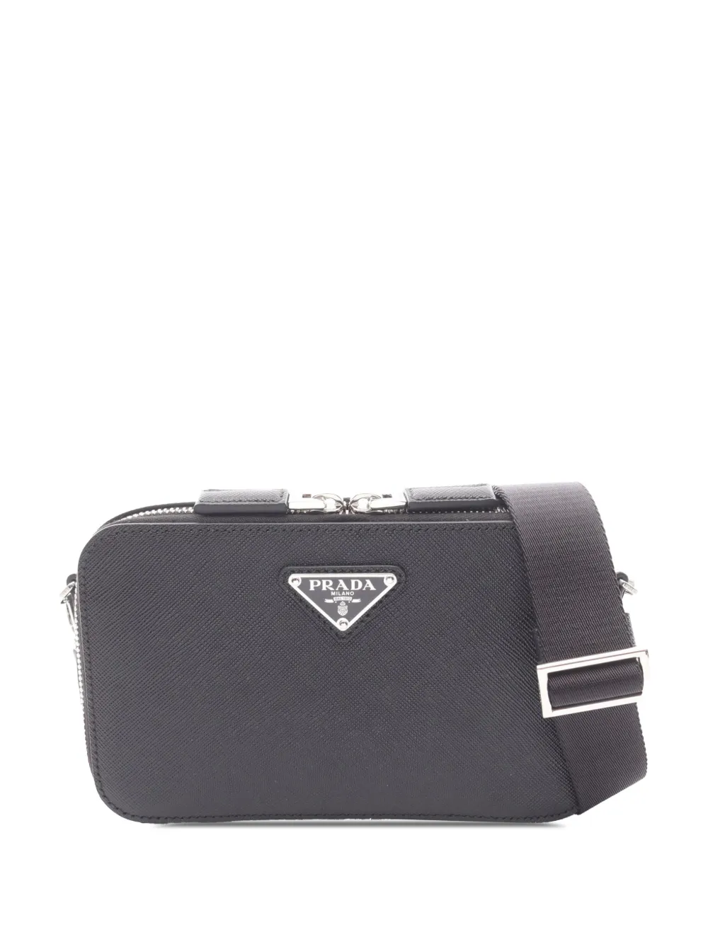 Prada Pre-Owned Borsa a spalla Brique in pelle Saffiano 2013-2026 - Nero