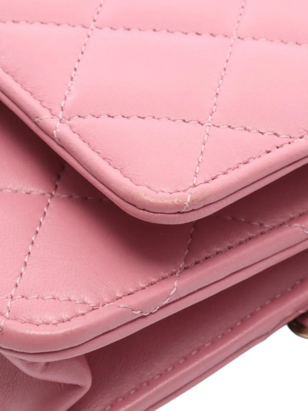  Chanel Pre-owned Sac à Bandoulière Trendy Cc Wallet On Chain En Cuir D'agneau Avec Chaîne (2021-2026) - Rose 