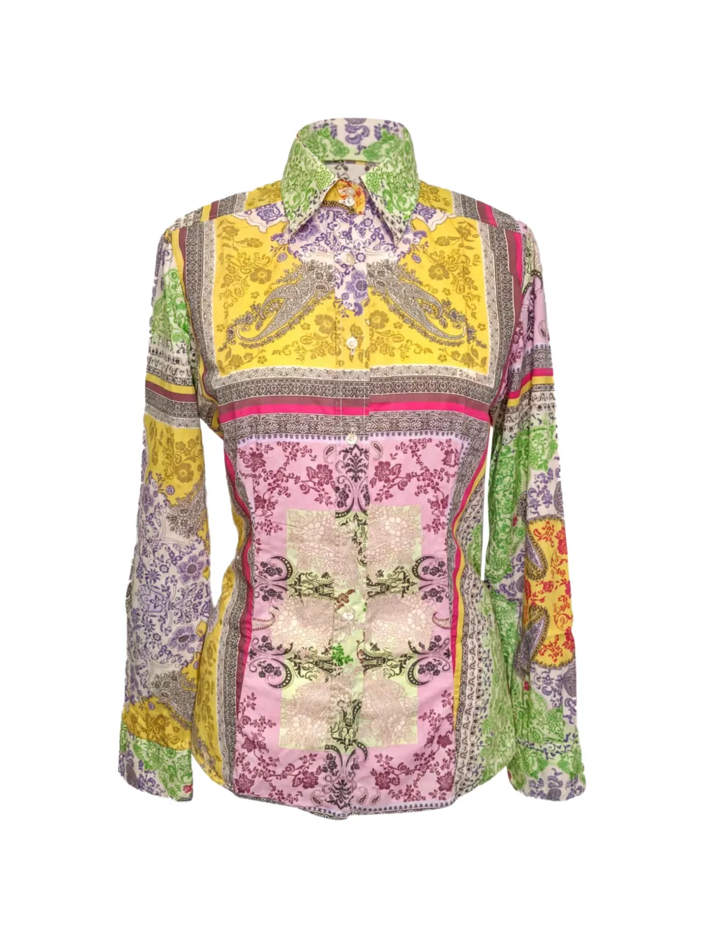 Etro Vintage Camicia a fiori - Giallo