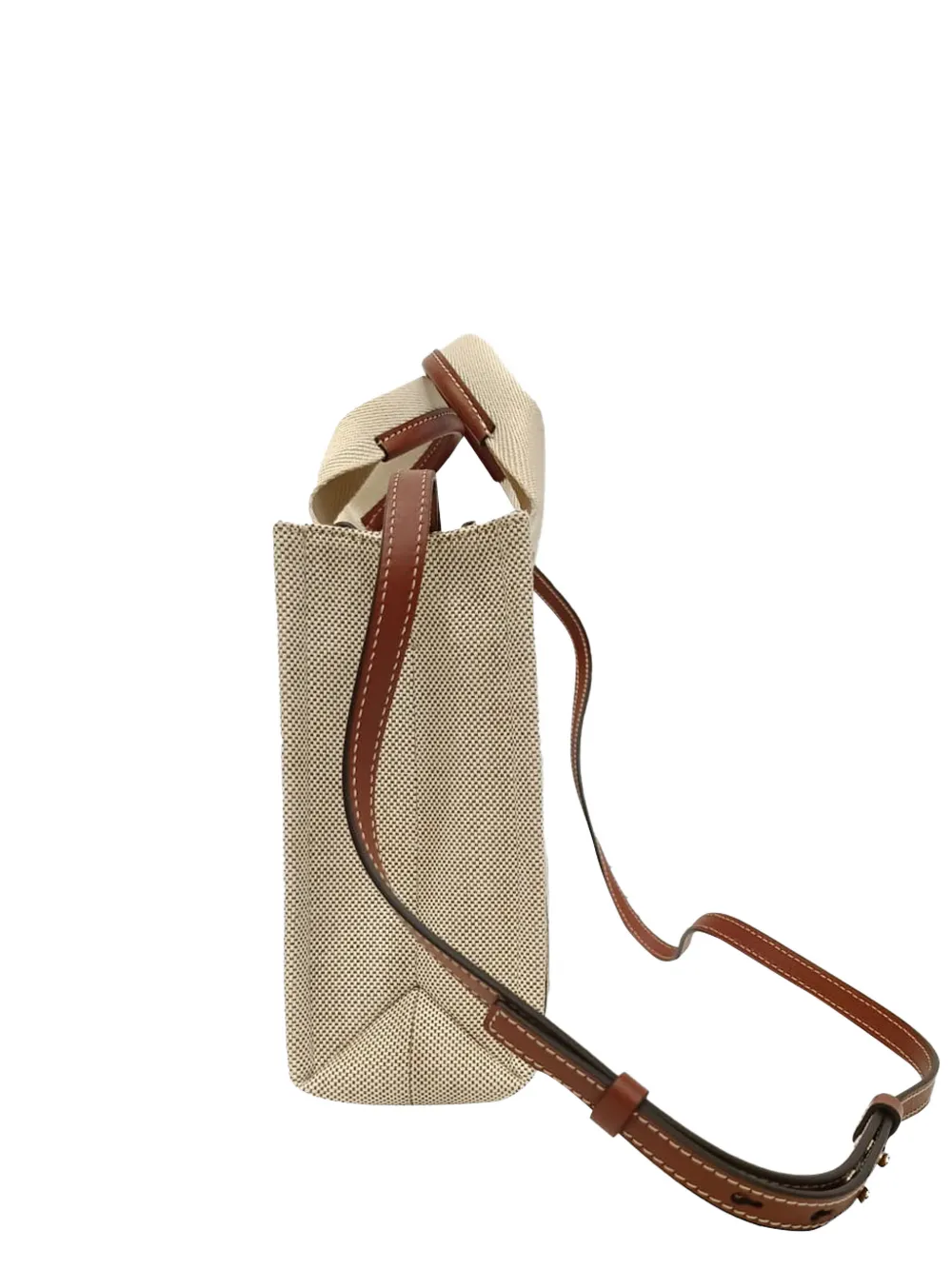 Chloé Vintage Woody logo-strap tote bag - Toni neutri