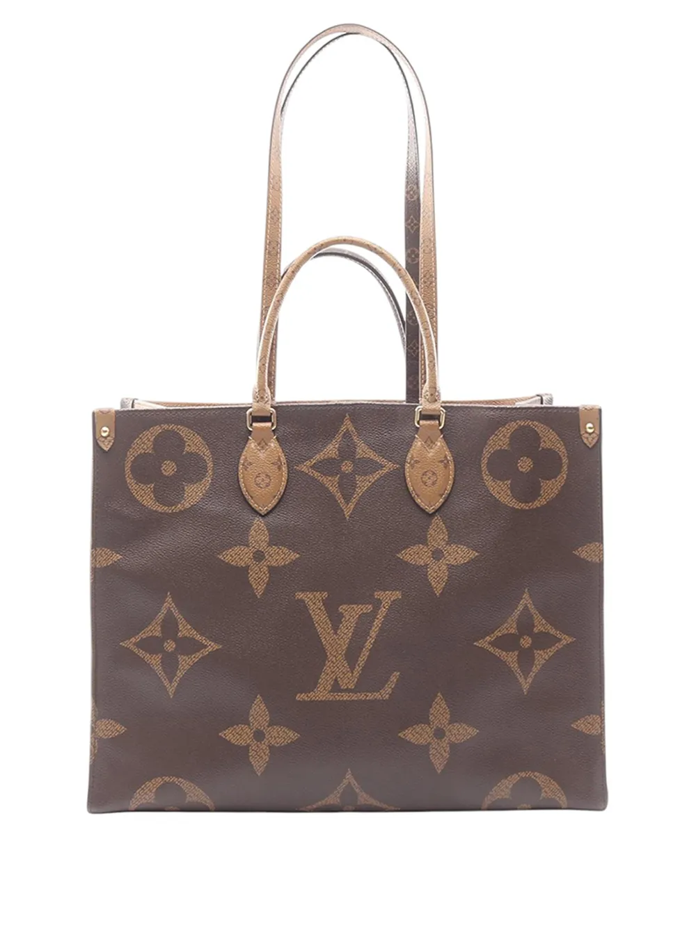 Louis Vuitton Pre-Owned 2020 Monogram Reverse Giant OnTheGo GM satchel - Brown