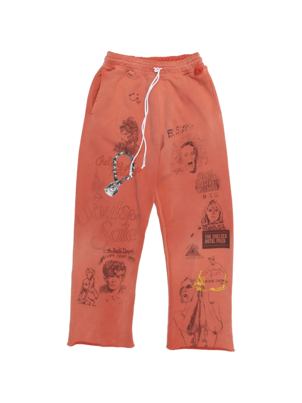Paly x Bella McGoldrick© x Chelsea Hotel track pants - Arancione
