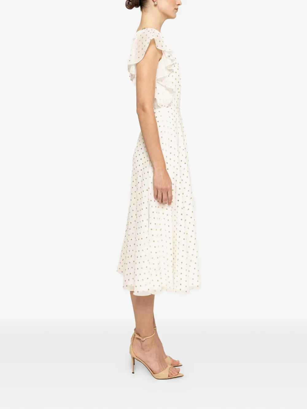 NISSA Midi-jurk met stippen Wit