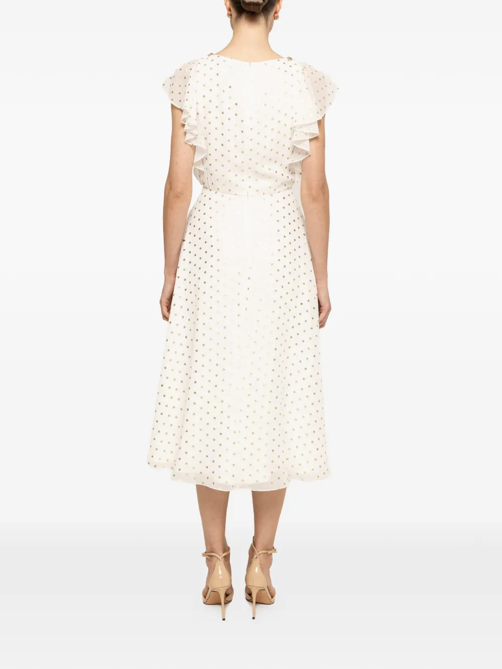 NISSA Midi-jurk met stippen Wit