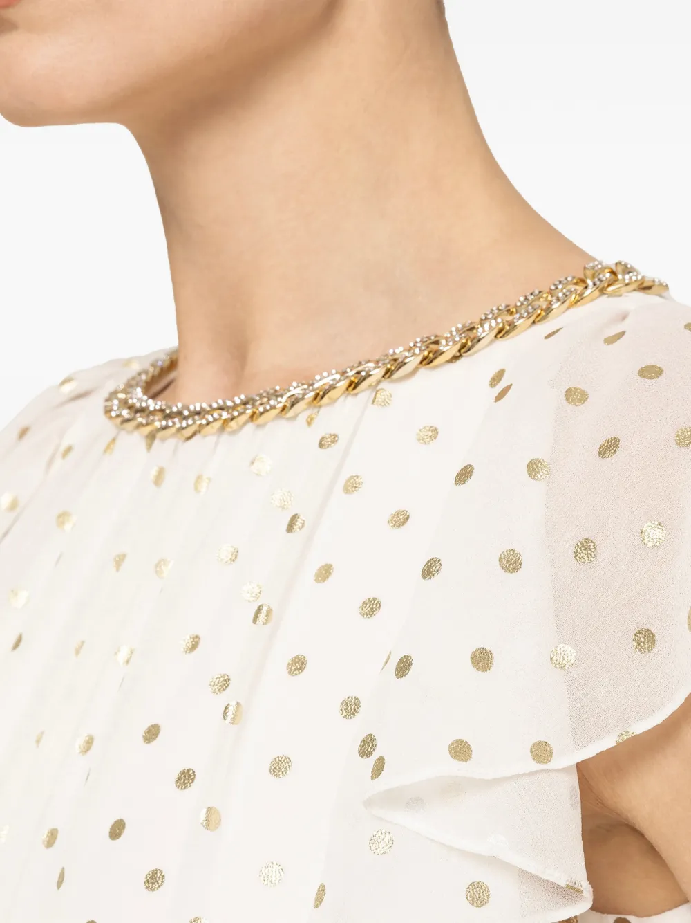 NISSA Midi-jurk met stippen Wit