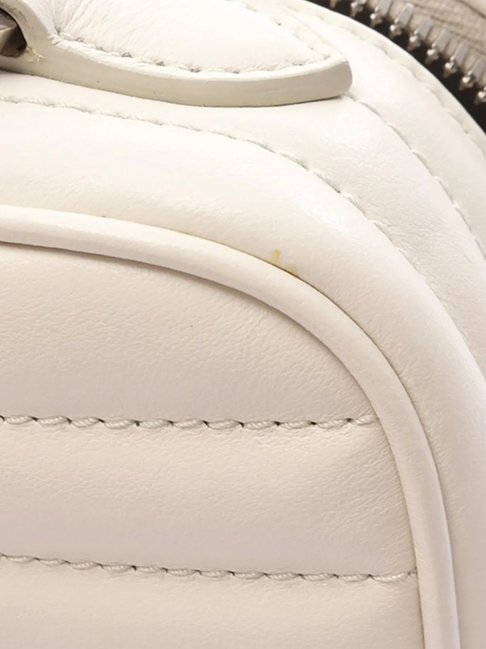 Prada Pre-owned 2010-2026 Soft Calf Diagramme Satchel in White, view 2