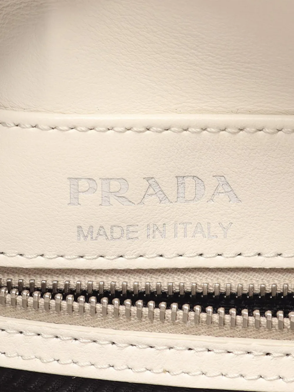 Prada Pre-owned 2010-2026 Soft Calf Diagramme Satchel in White, view 5