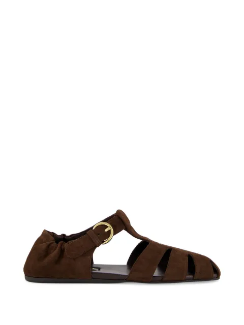 Miu Miu Fisherman suede flat sandals