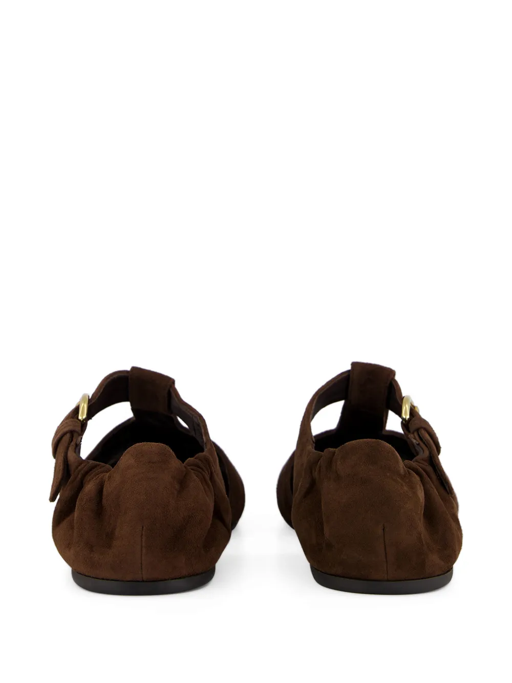 Miu Fisherman suede flat sandals Bruin