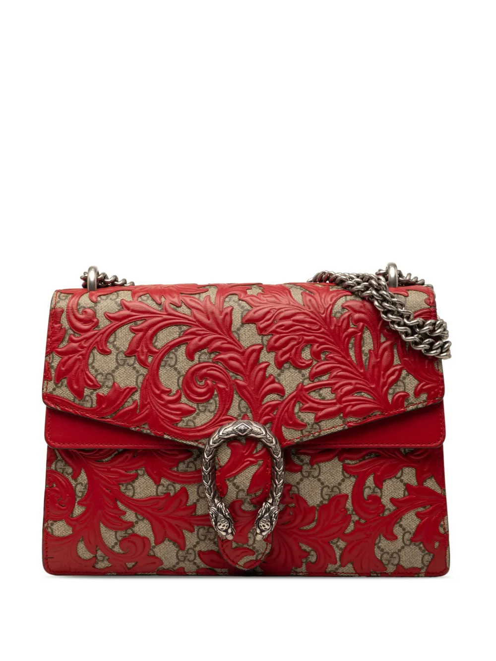 Gucci Pre-Owned 2016-2026 Medium GG Supreme Arabesque Dionysus shoulder bag - Rosso