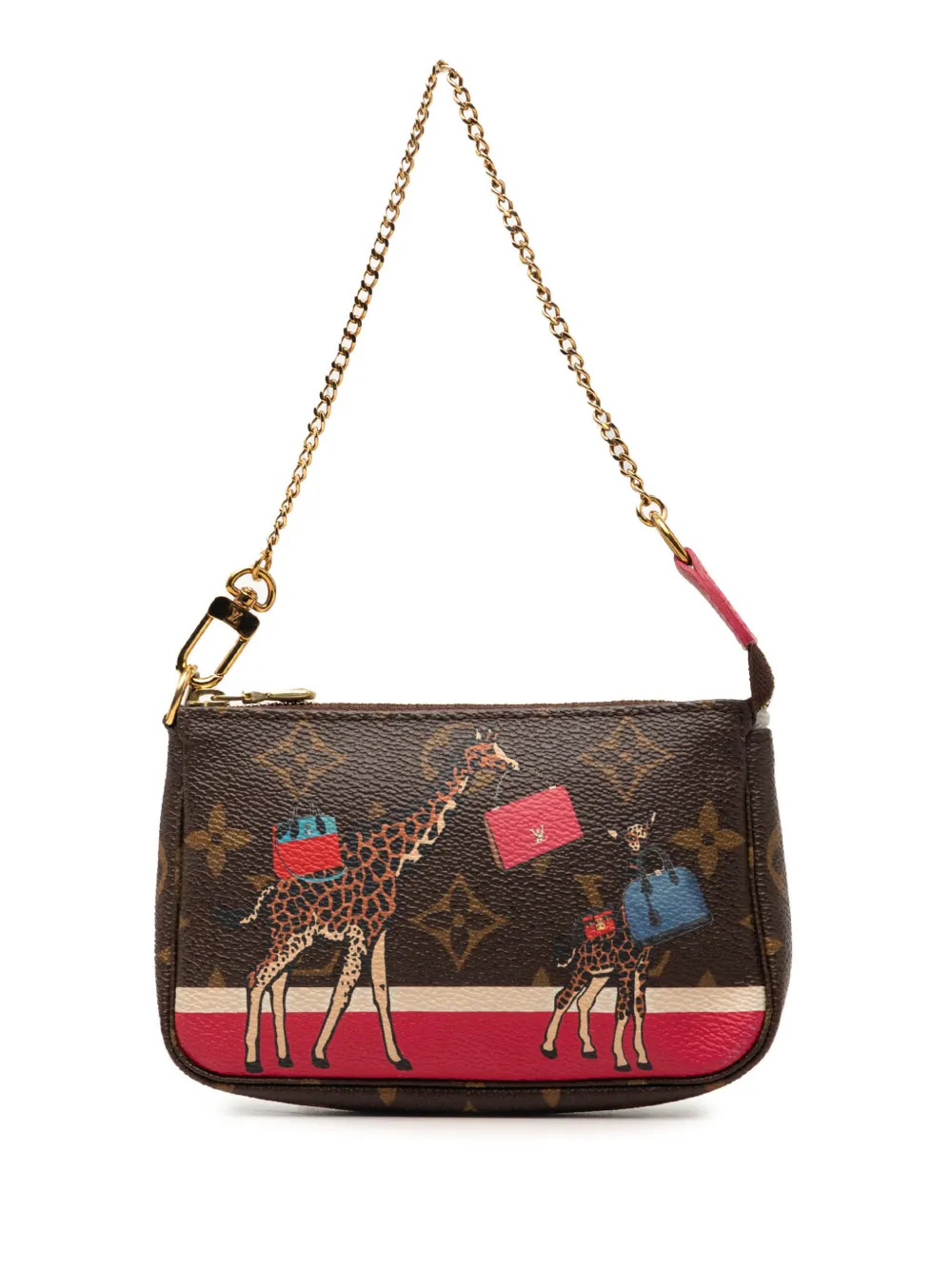 Louis Vuitton Pre-Owned 2017 Monogram Giraffe Christmas Mini Pochette Accessoires handbag - Marrone