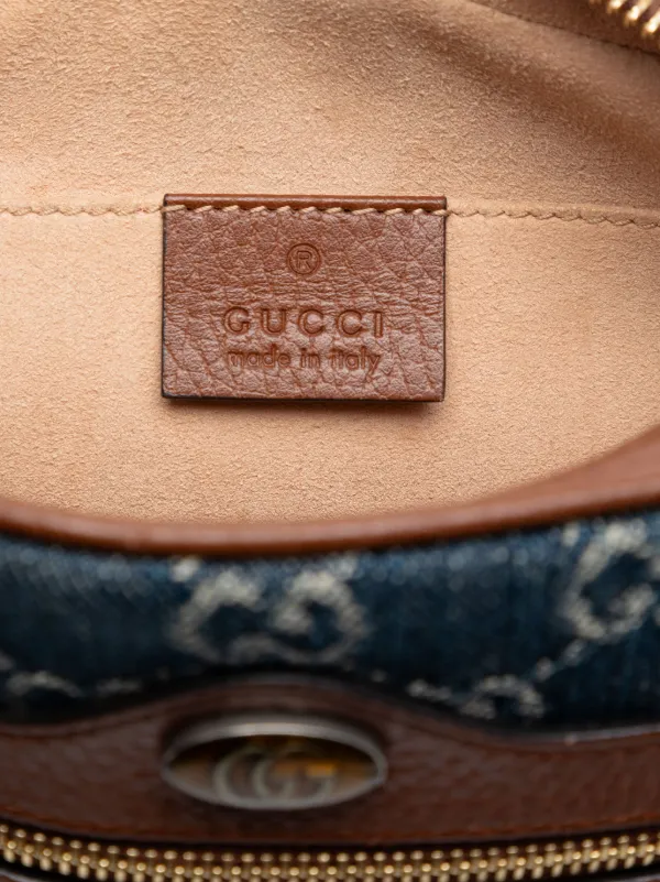 Gucci Pre-Owned 2016-2026 Mini GG Denim Ophidia Crossbody Bag