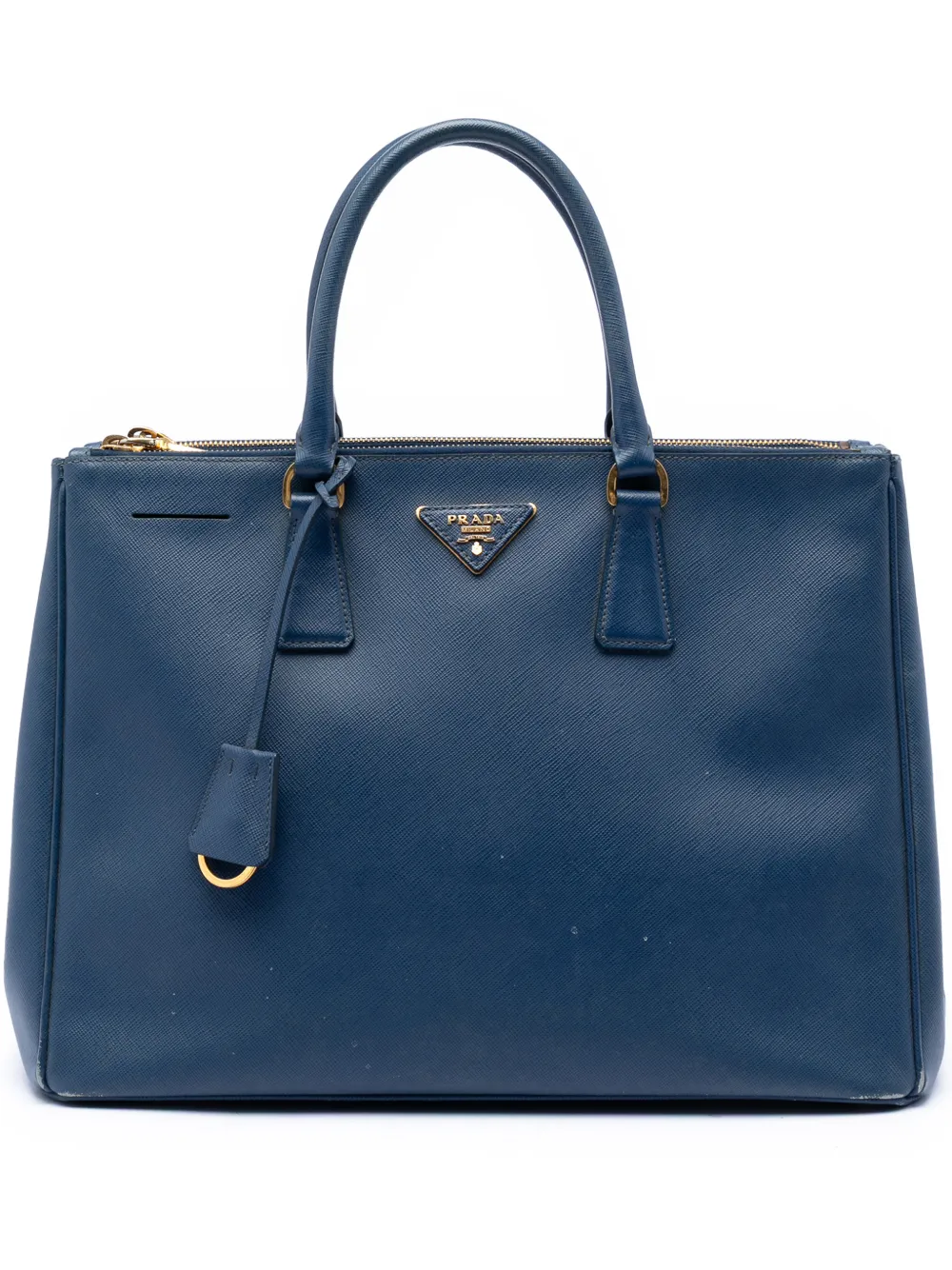 Prada Pre-Owned 2010-2026 Large Saffiano Lux Galleria Double Zip Tote satchel - Blu