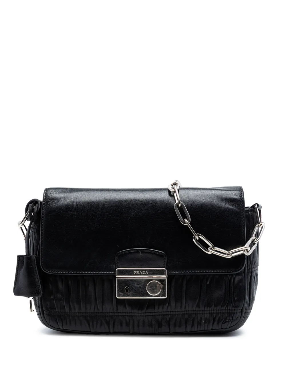 Prada Pre-Owned 2000-2013 Nappa Gaufre Sound Lock shoulder bag - Schwarz