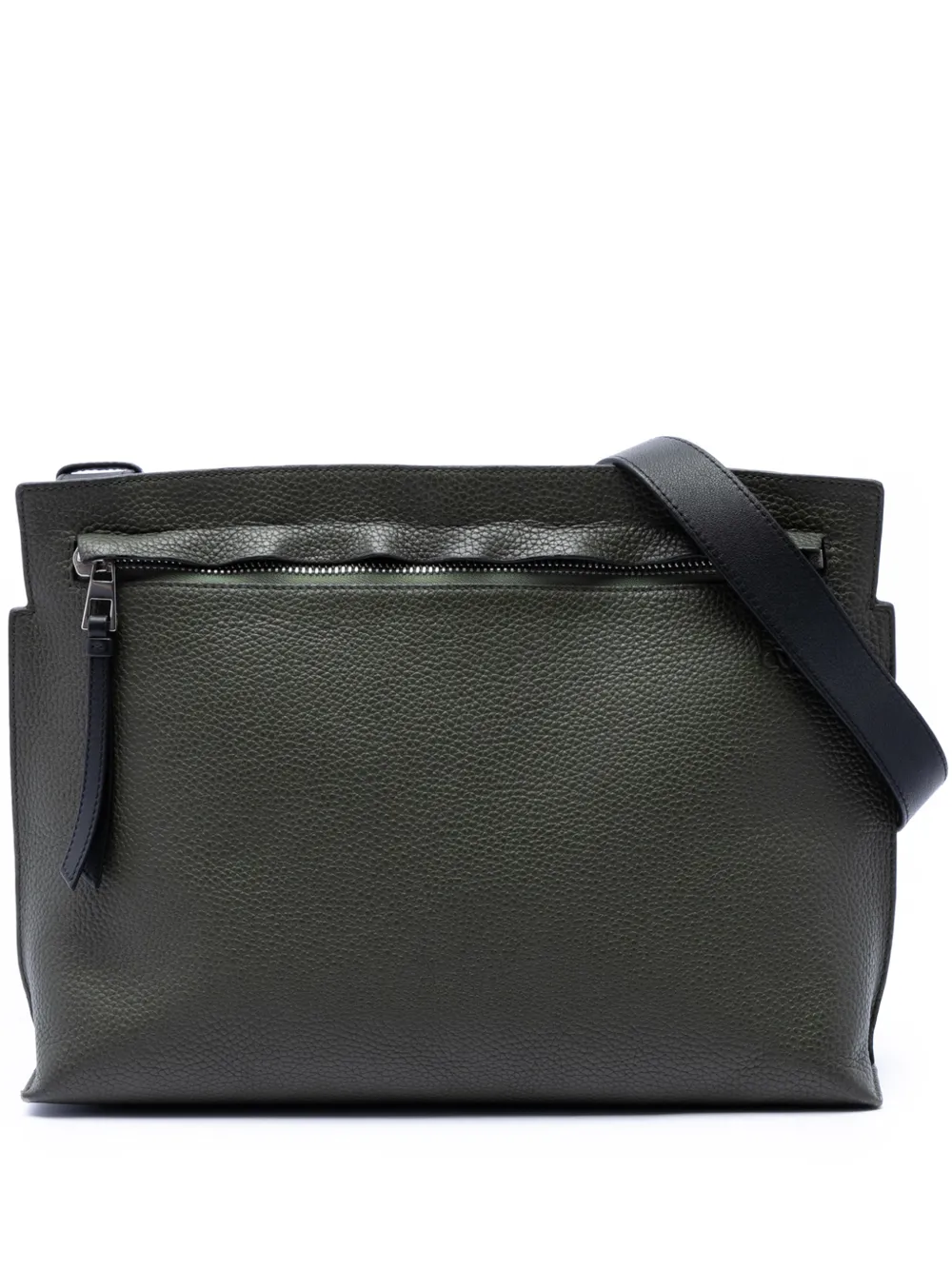 Loewe Pre-Owned 2017 Leather Anagram T Pouch crossbody bag - Green