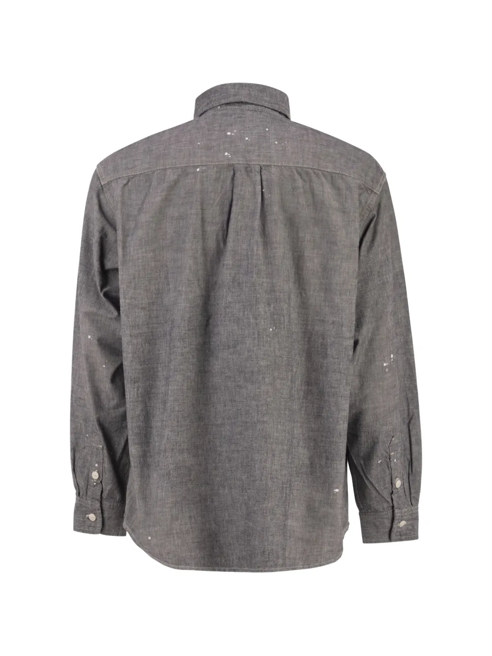 Carhartt WIP Shirt met chambray textuur en verfspatten Grijs