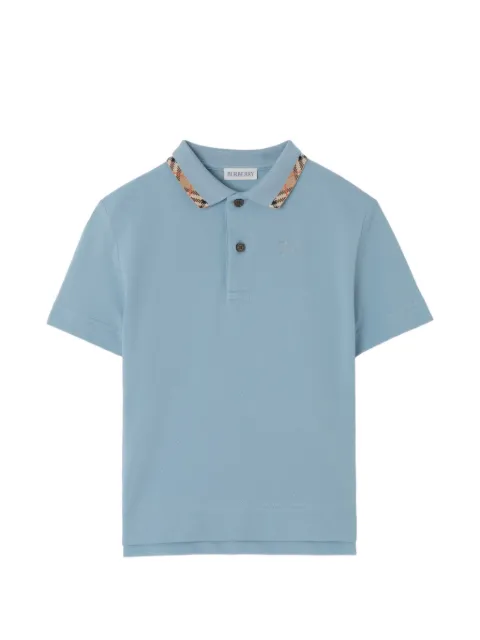 Burberry Kids cotton pique polo shirt